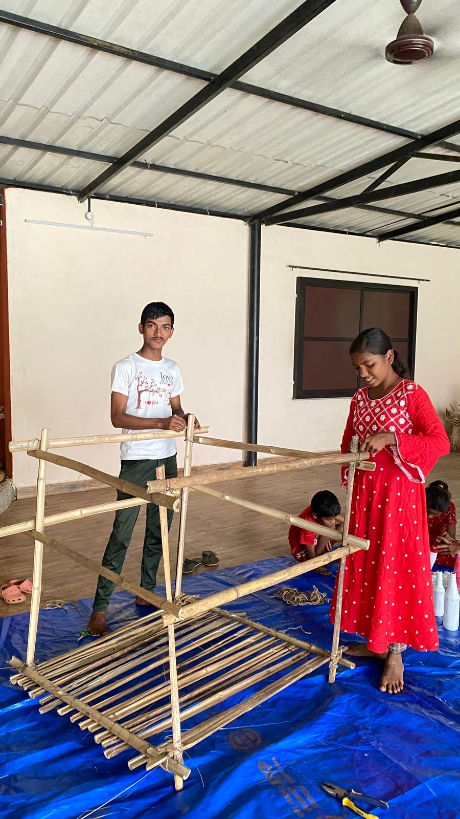 Bamboo display frame workshop
